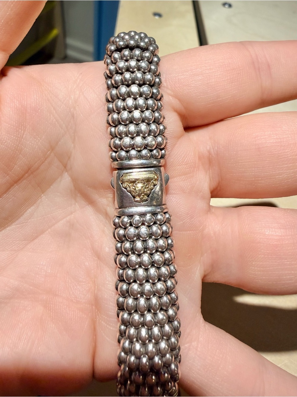 EUC Lagos 15mm Sterling Silver Caviar Bracelet - Picture 7 of 10
